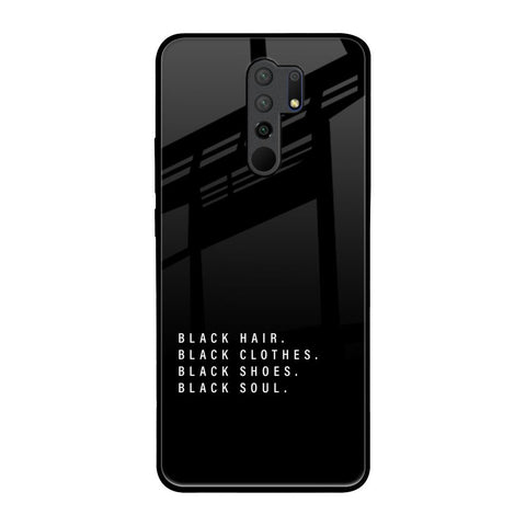 Black Soul Redmi 9 prime Glass Back Cover Online