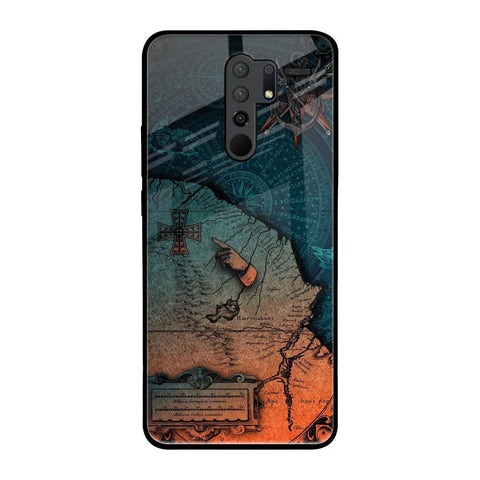 Geographical Map Redmi 9 prime Glass Back Cover Online
