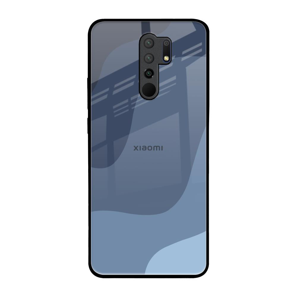 Navy Blue Ombre Redmi 9 prime Glass Back Cover Online
