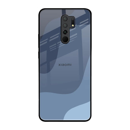 Navy Blue Ombre Redmi 9 prime Glass Back Cover Online