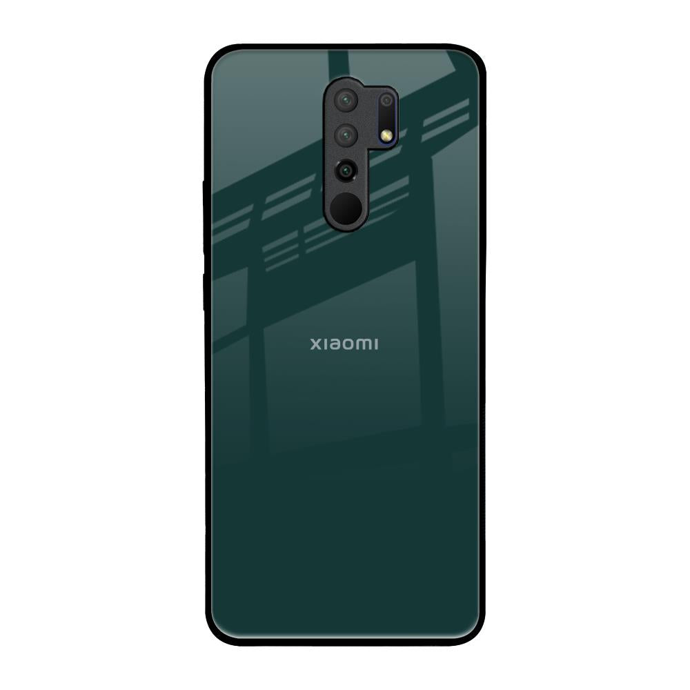 Olive Redmi 9 prime Glass Back Cover Online