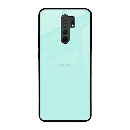 Teal Redmi 9 prime Glass Back Cover Online