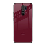 Classic Burgundy Redmi 9 prime Glass Back Cover Online