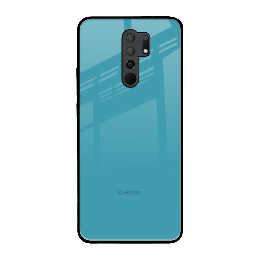 Oceanic Turquiose Redmi 9 prime Glass Back Cover Online