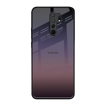 Grey Ombre Redmi 9 prime Glass Back Cover Online