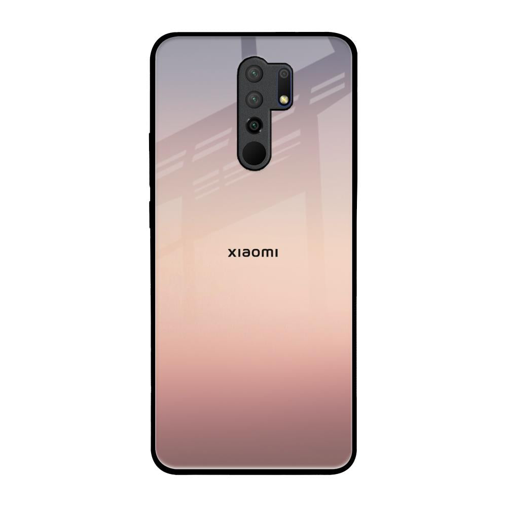 Golden Mauve Redmi 9 prime Glass Back Cover Online