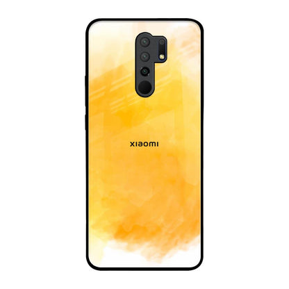 Rustic Orange Redmi 9 prime Glass Back Cover Online