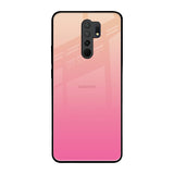 Pastel Pink Gradient Redmi 9 prime Glass Back Cover Online