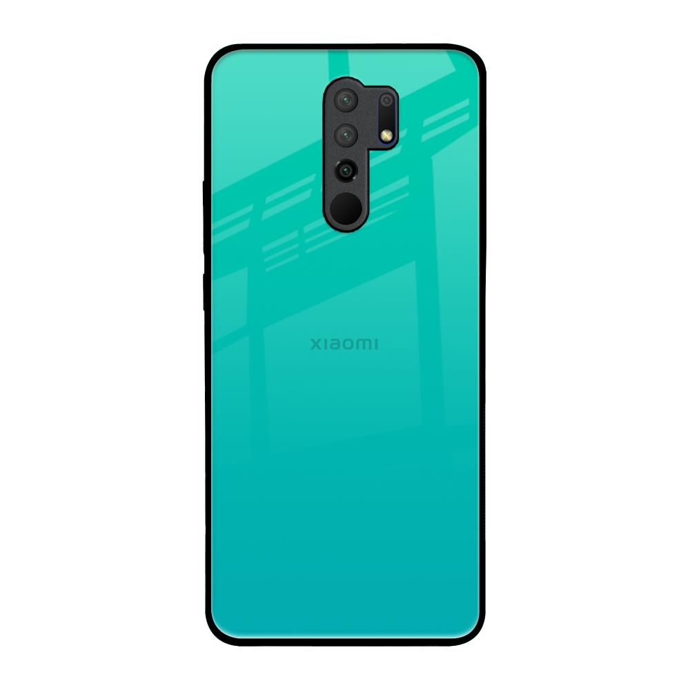 Cuba Blue Redmi 9 prime Glass Back Cover Online