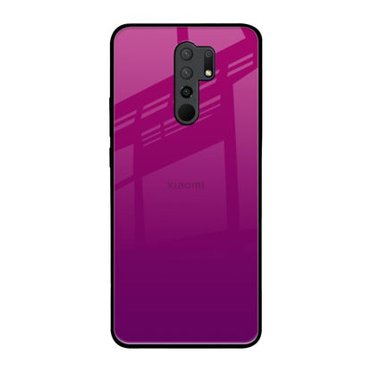 Magenta Gradient Redmi 9 prime Glass Back Cover Online
