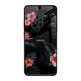 Tropical Art Flower Redmi 9 prime Glass Back Cover Online