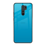 Blue Aqua Redmi 9 prime Glass Back Cover Online
