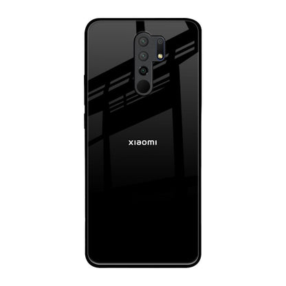 Jet Black Redmi 9 prime Glass Back Cover Online