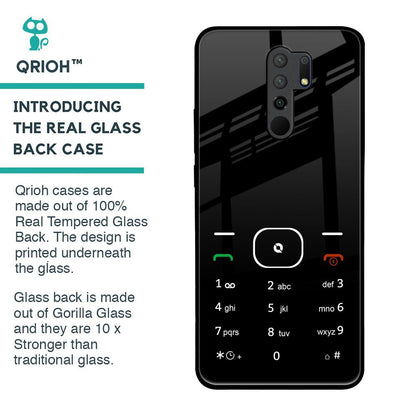 Classic Keypad Pattern Glass Case for Redmi 9 prime