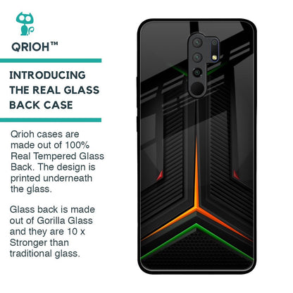 Modern Ultra Chevron Glass Case for Redmi 9 prime