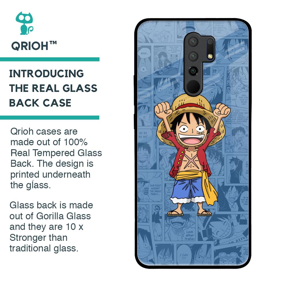 Chubby Anime Glass Case for Redmi 9 prime