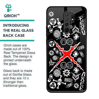 Red Zone Glass Case for Redmi 9 prime