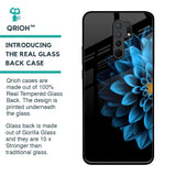 Half Blue Flower Glass Case for Redmi 9 prime