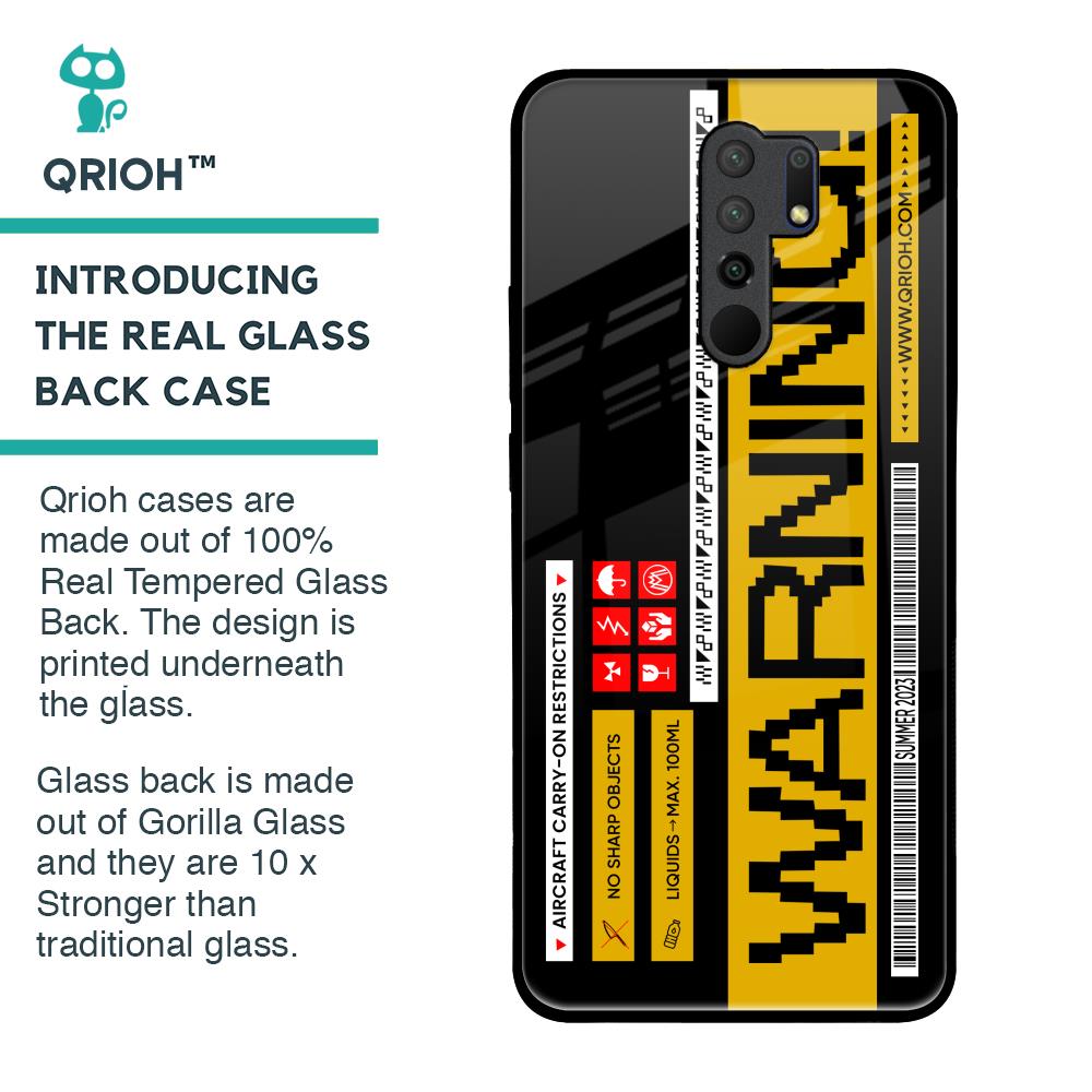 Aircraft Warning Glass Case for Redmi 9 prime