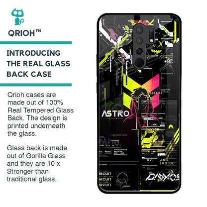 Astro Glitch Glass Case for Redmi 9 prime
