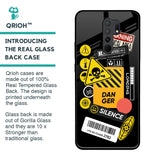 Danger Signs Glass Case for Redmi 9 prime