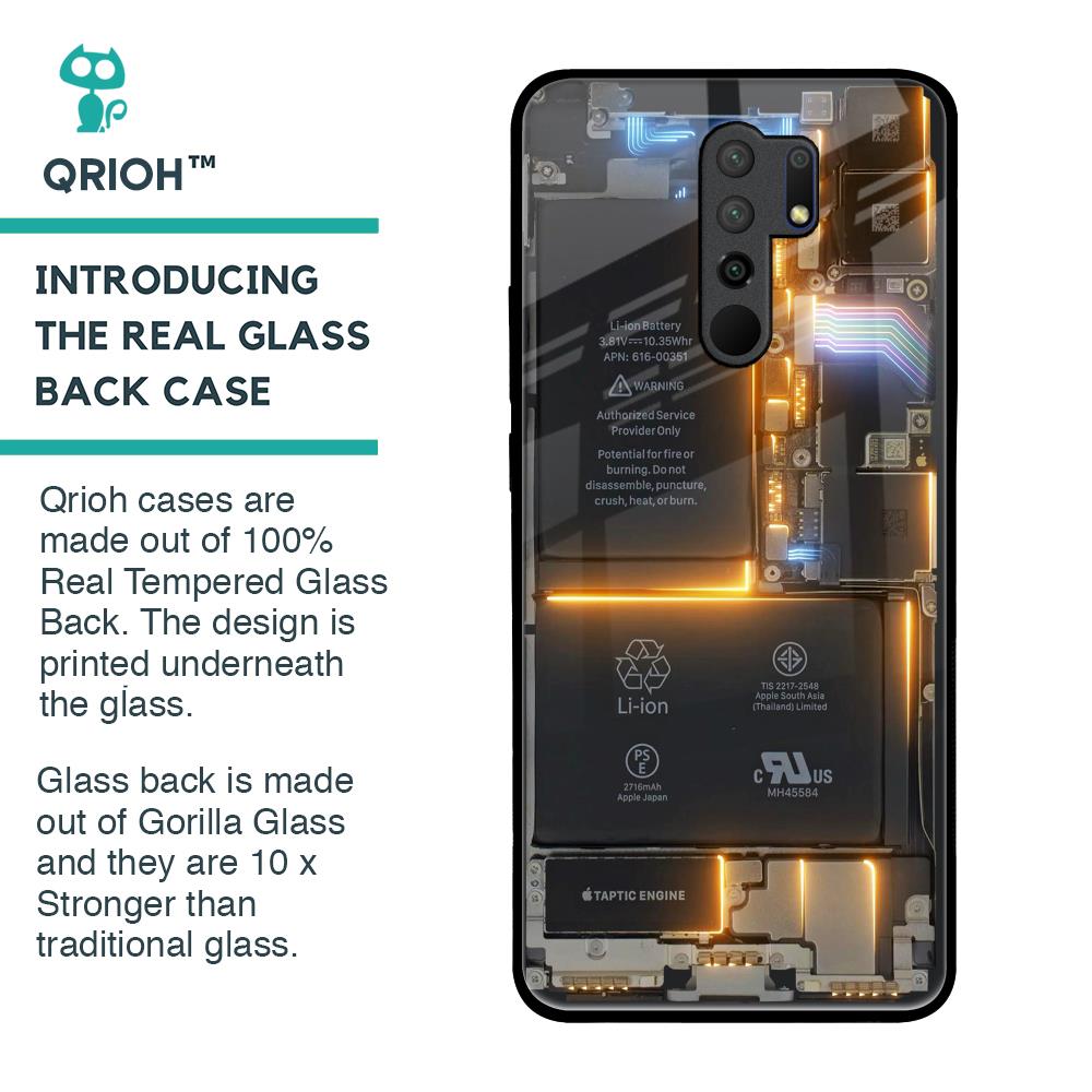 Glow Up Skeleton Glass Case for Redmi 9 prime