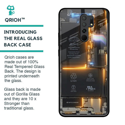 Glow Up Skeleton Glass Case for Redmi 9 prime