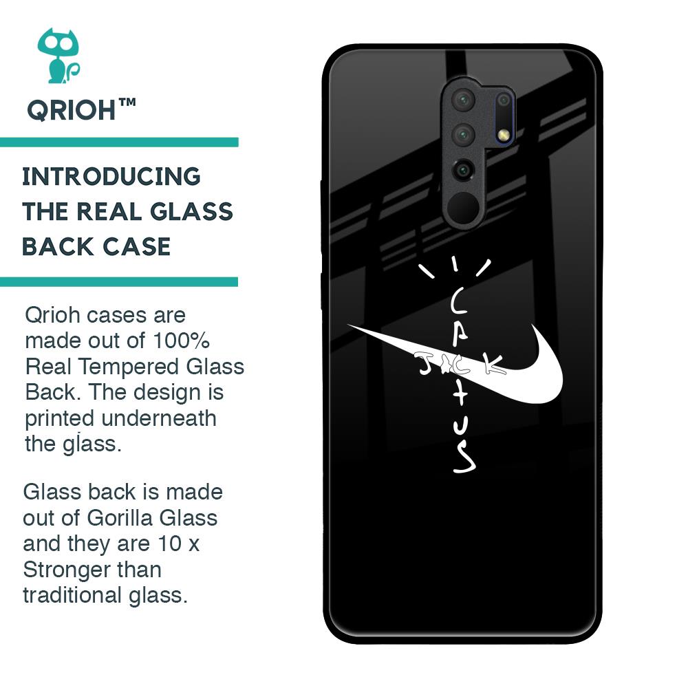 Jack Cactus Glass Case for Redmi 9 prime