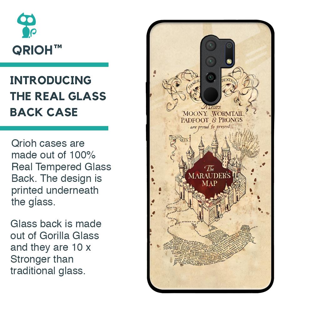 Magical Map Glass Case for Redmi 9 prime