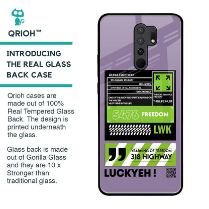 Run & Freedom Glass Case for Redmi 9 prime
