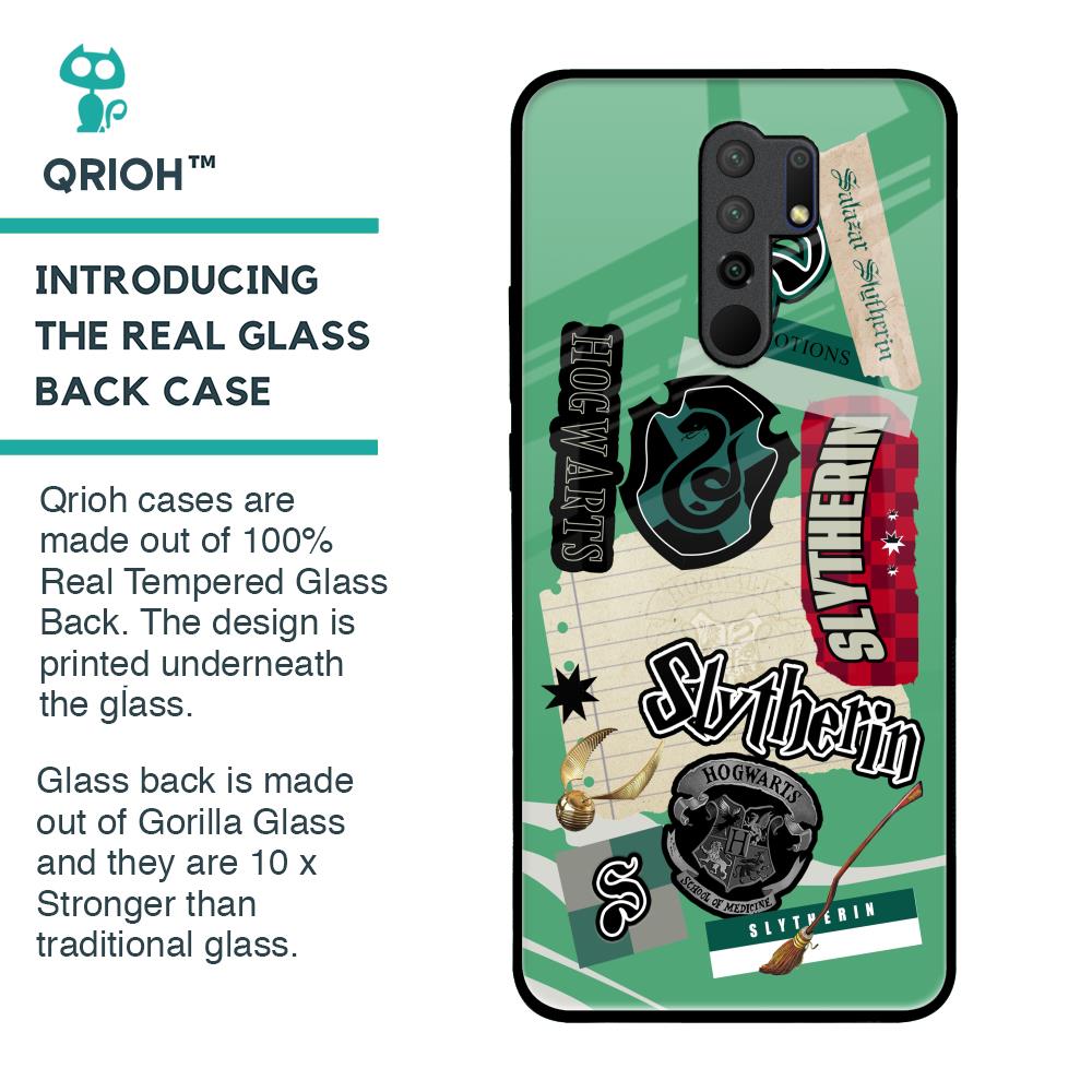 Slytherin Glass Case for Redmi 9 prime