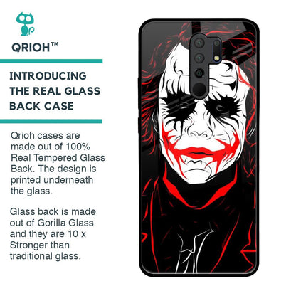 Life In Dark Glass Case For Redmi 9 prime