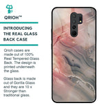 Pink And Grey Marble Glass Case For Redmi 9 prime