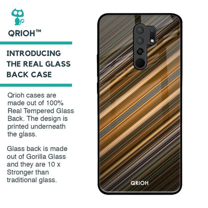 Diagonal Slash Pattern Glass Case for Redmi 9 prime