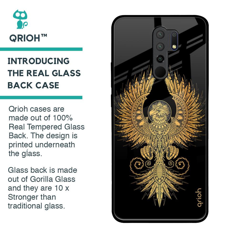 Mythical Phoenix Art Glass Case for Redmi 9 prime