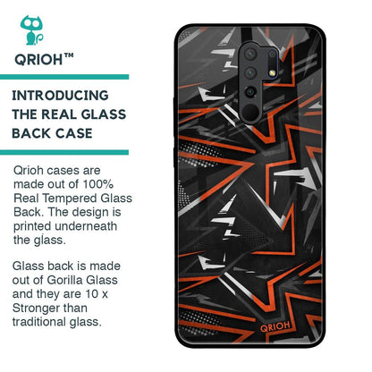 Vector Art Glass Case for Redmi 9 prime