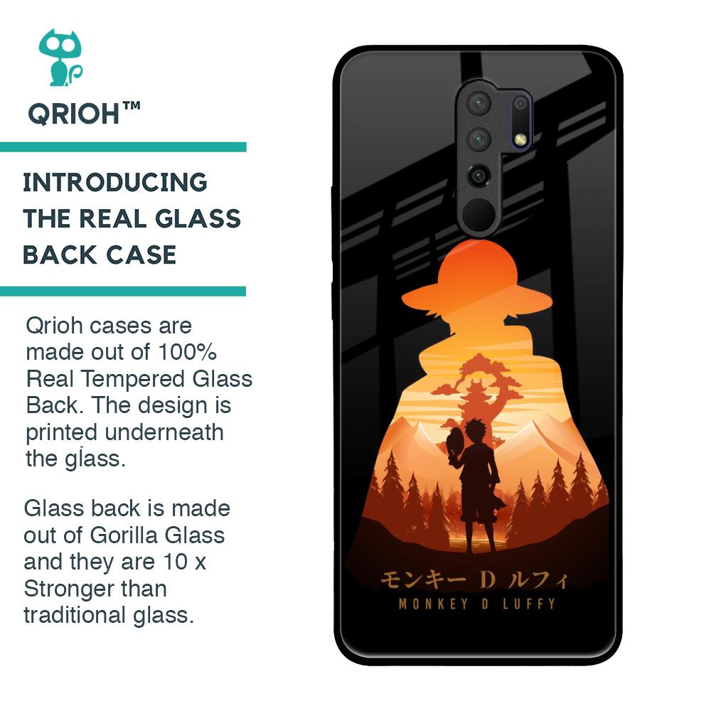 Luffy One Piece Glass Case for Redmi 9 prime