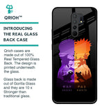 Minimalist Anime Glass Case for Redmi 9 prime