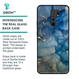 Blue Cool Marble Glass Case for Redmi 9 prime
