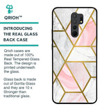 Geometrical Marble Glass Case for Redmi 9 prime