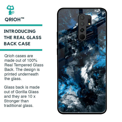 Cloudy Dust Glass Case for Redmi 9 prime