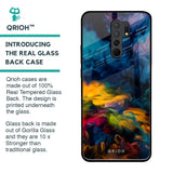 Multicolor Oil Painting Glass Case for Redmi 9 prime