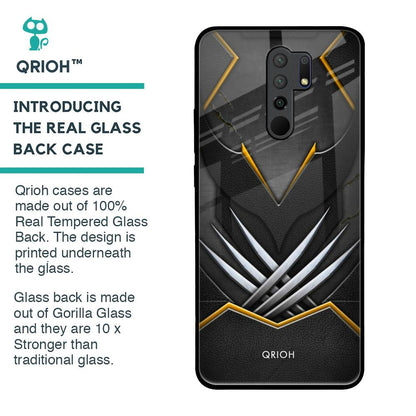 Black Warrior Glass Case for Redmi 9 prime