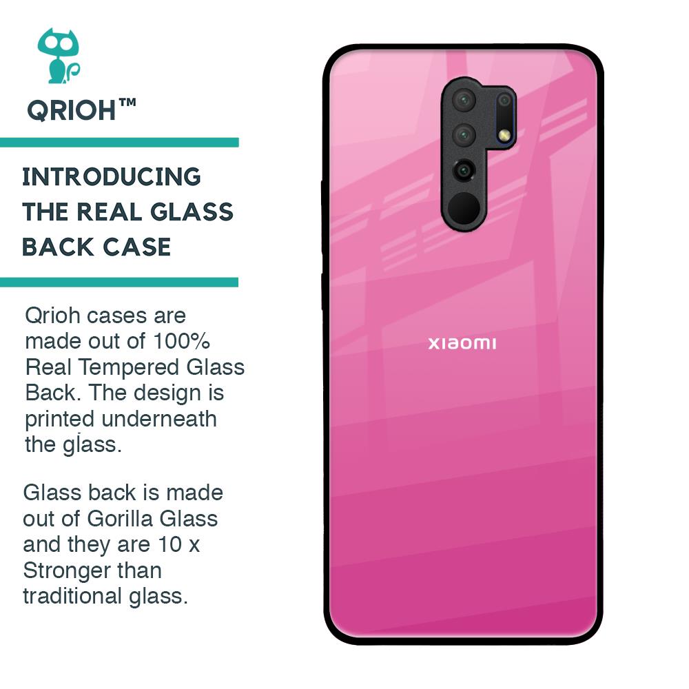 Pink Ribbon Caddy Glass Case for Redmi 9 prime