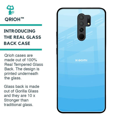 Wavy Blue Pattern Glass Case for Redmi 9 prime