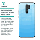 Wavy Blue Pattern Glass Case for Redmi 9 prime