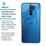 Blue Wave Abstract Glass Case for Redmi 9 prime