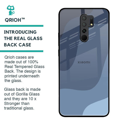 Navy Blue Ombre Glass Case for Redmi 9 prime
