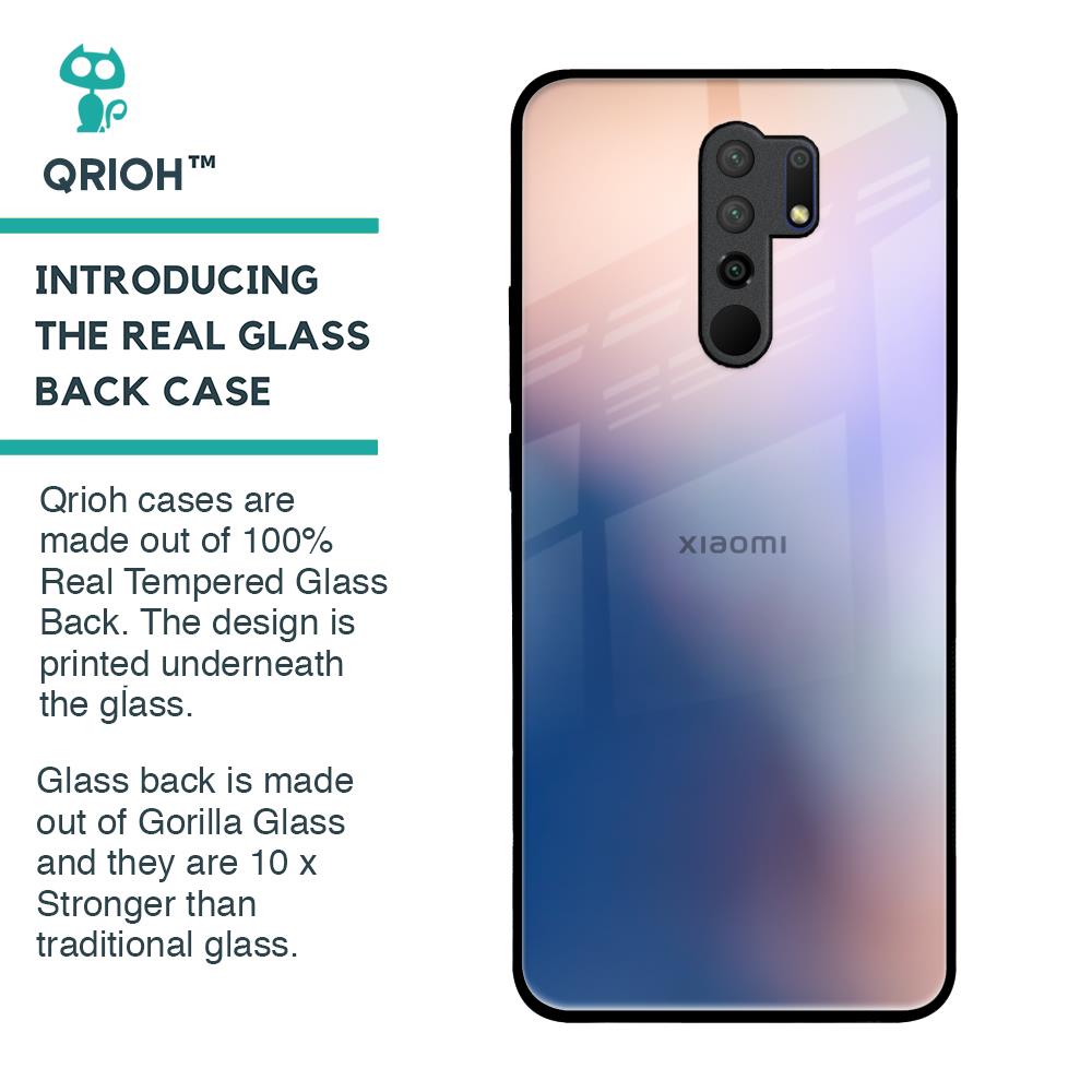 Blue Mauve Gradient Glass Case for Redmi 9 prime