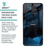 Polygonal Blue Box Glass Case For Redmi 9 prime